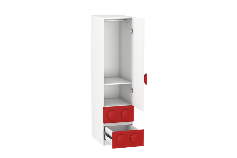 Lego Inspired Single Door Wardrobe