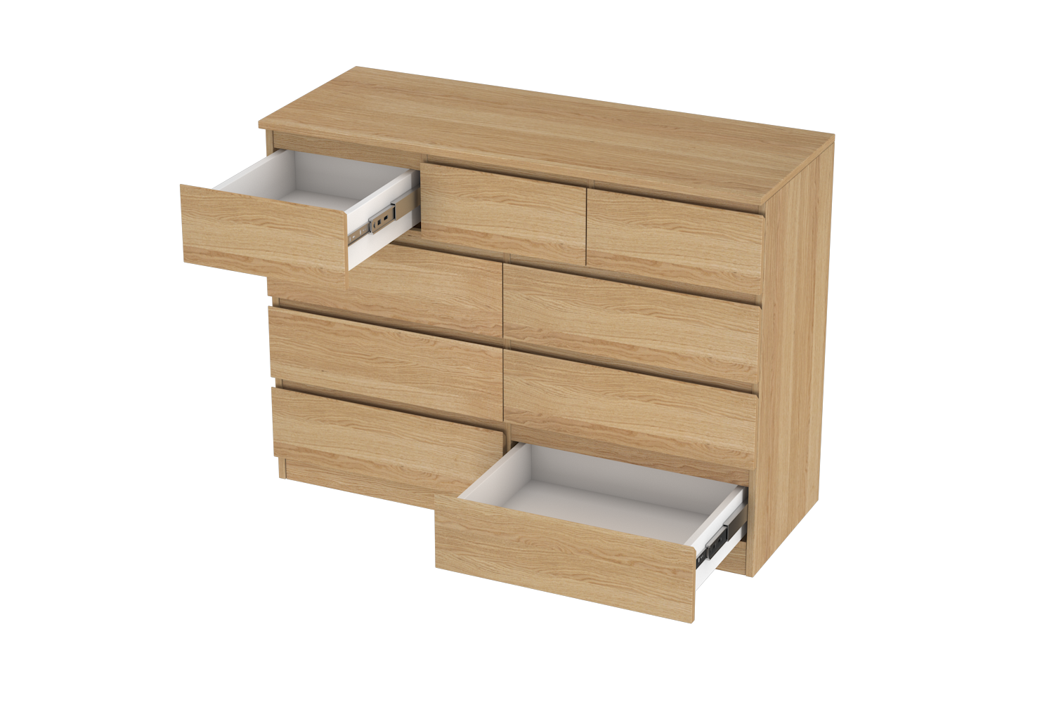 LittleBird Chest of Drawer S3 in Oak