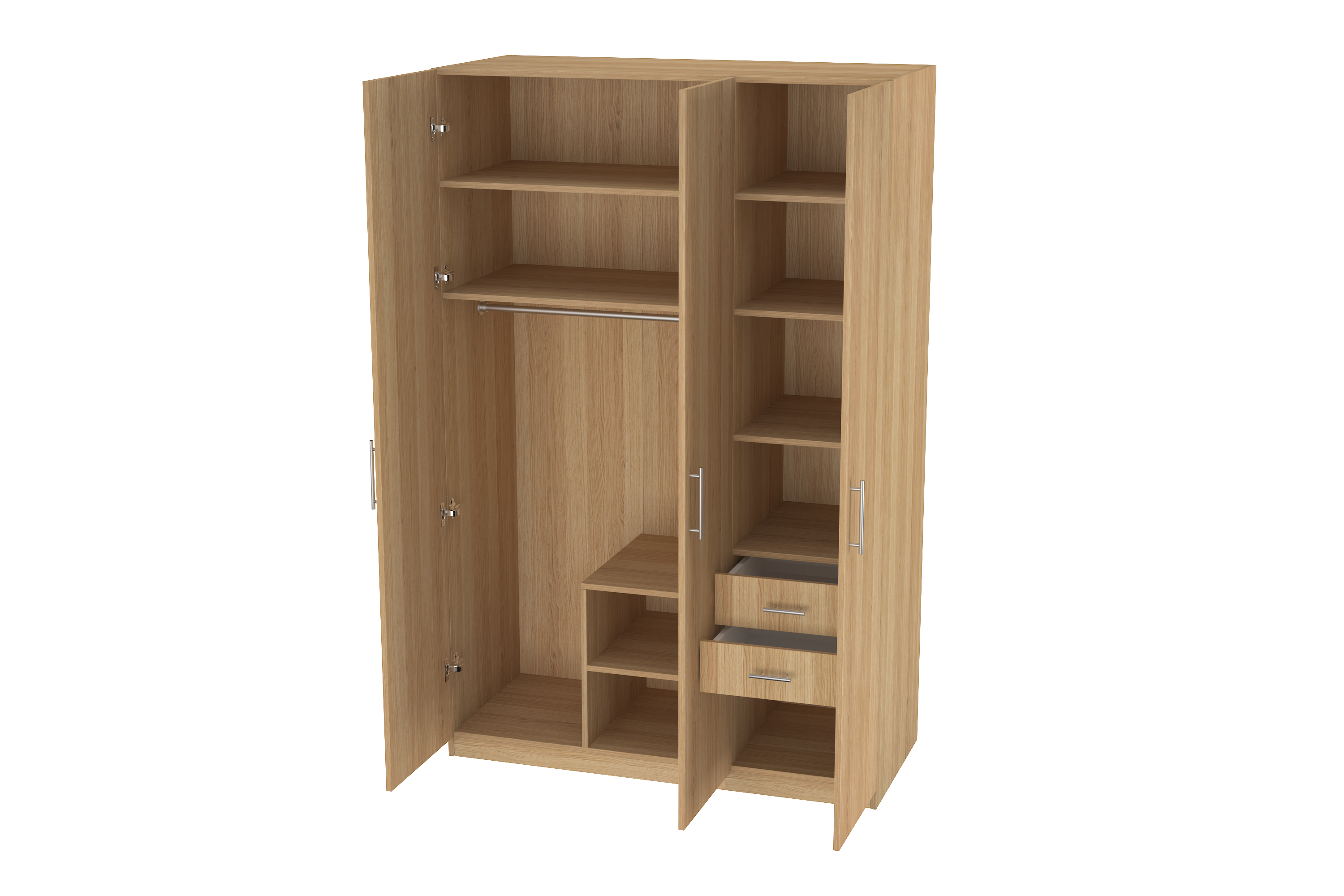 Elegant Three Door Wardrobe D6