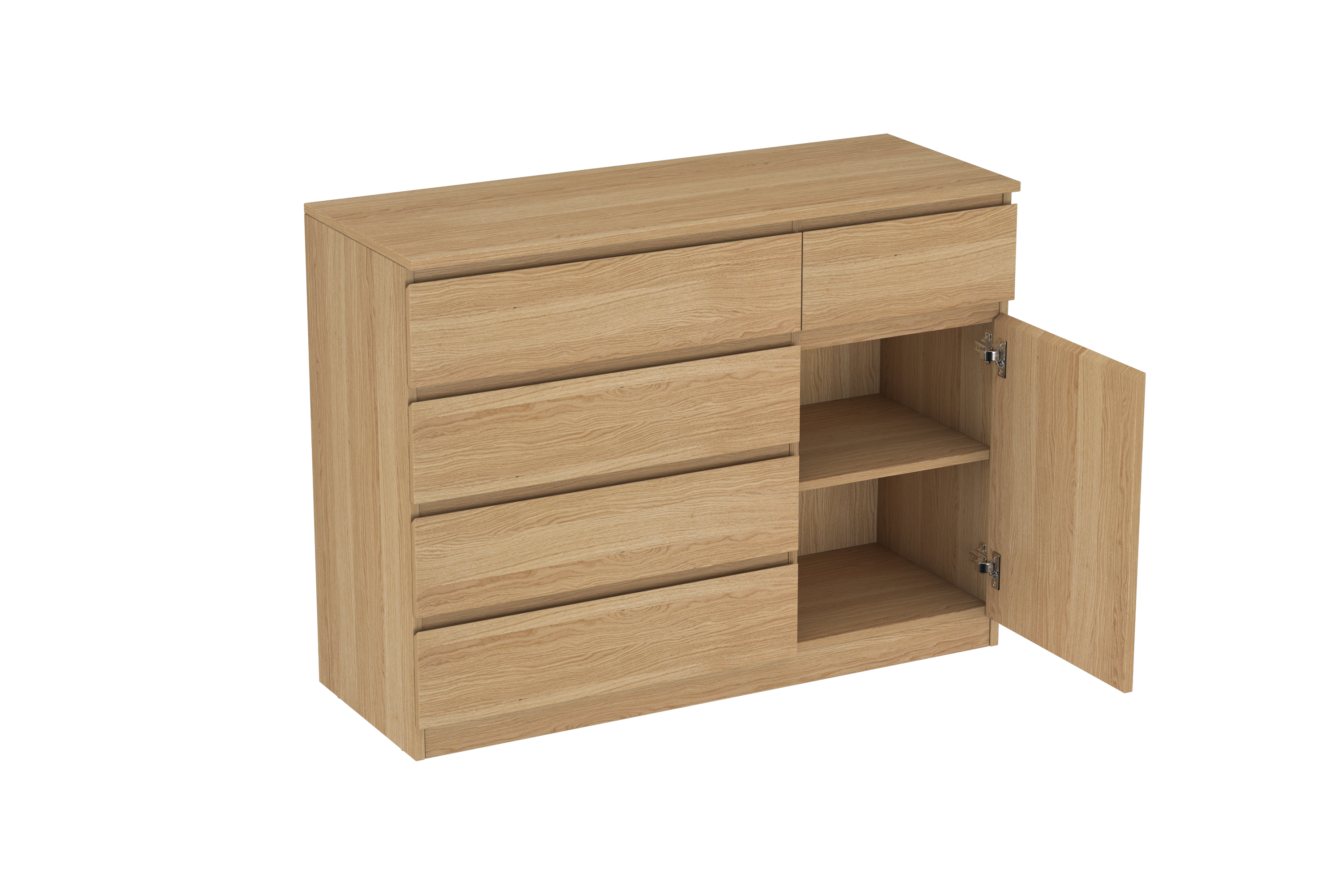 LittleBird Chest of Drawer S5 in Oak