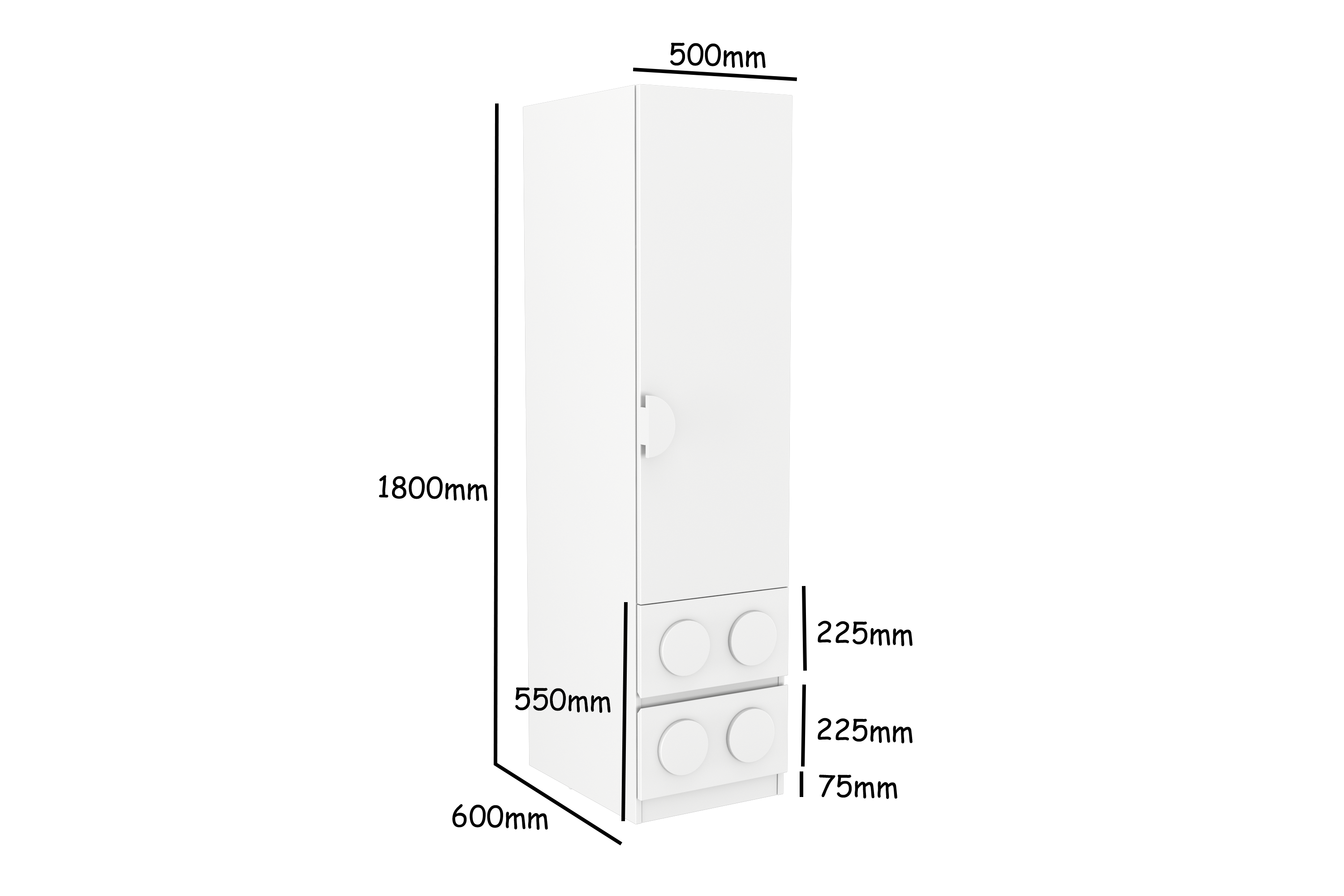 Lego Inspired Single Door Wardrobe