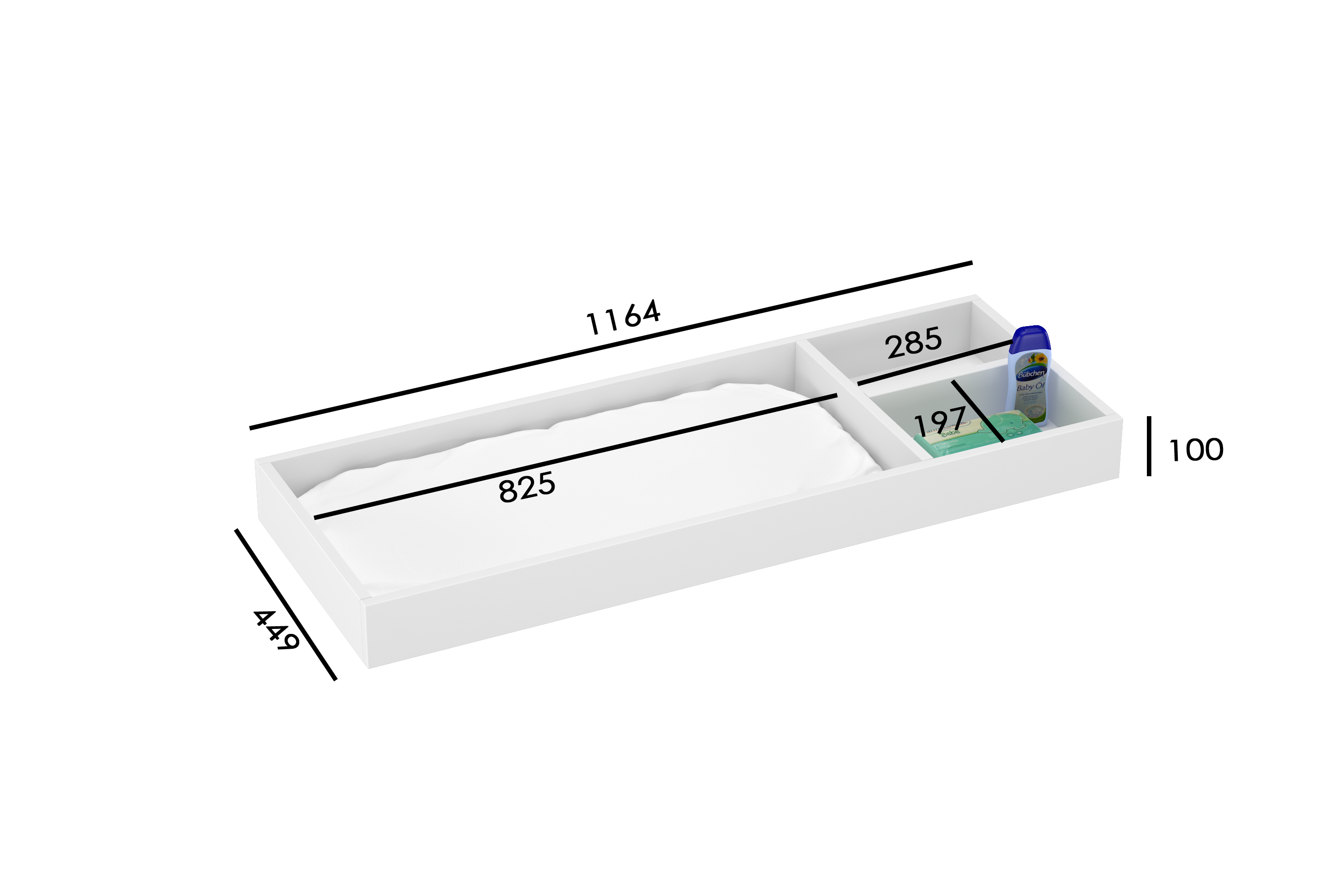 Removable Changing Tray Large