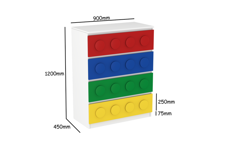 Lego Inspired Chest of Drawers D2