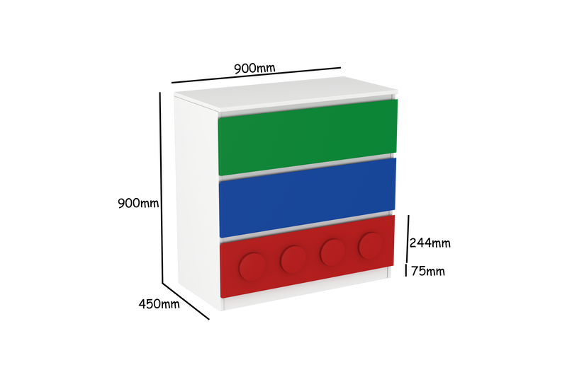 Lego Inspired Chest of Drawers D4