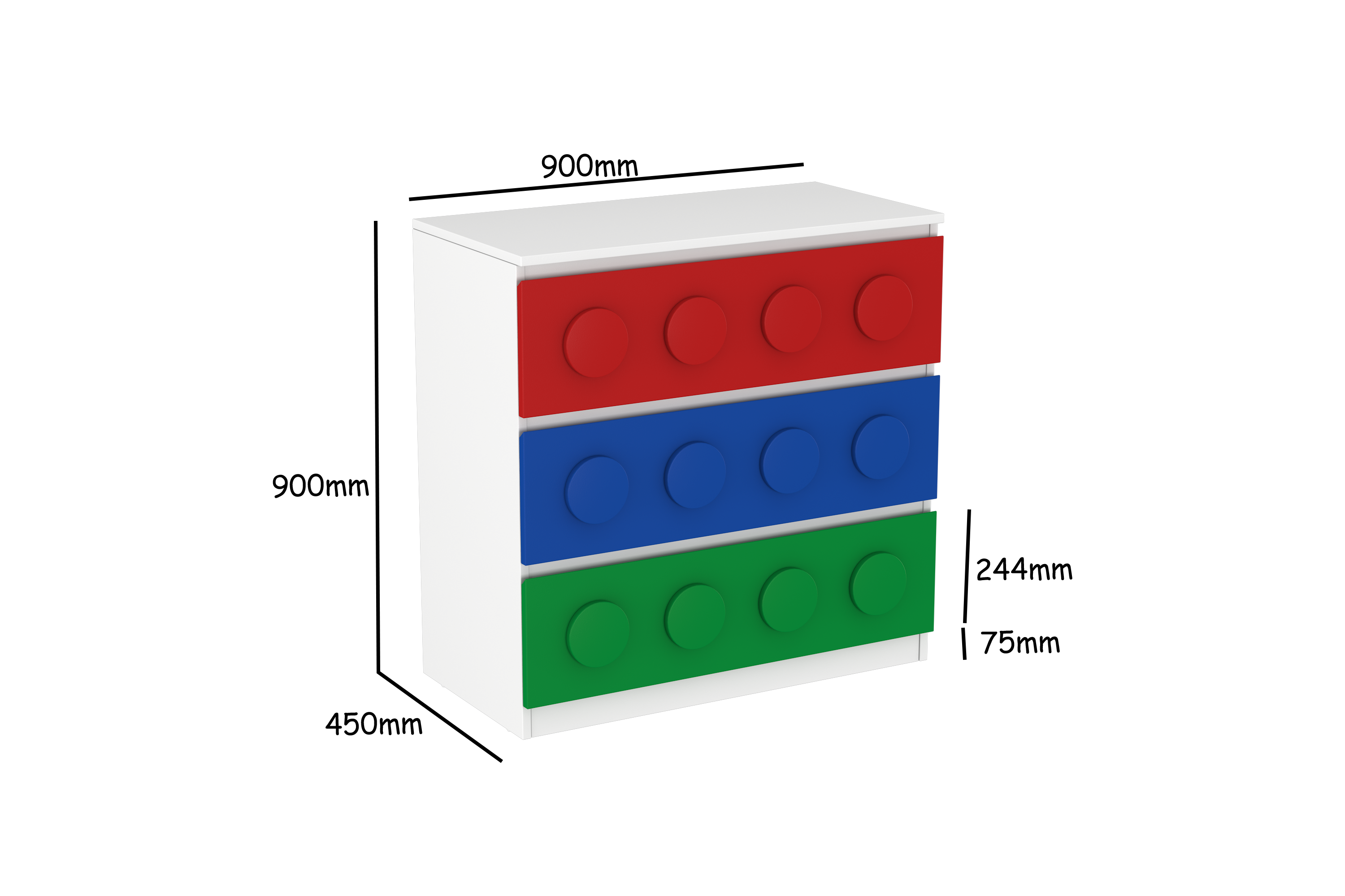 Lego Inspired Chest of Drawers D5