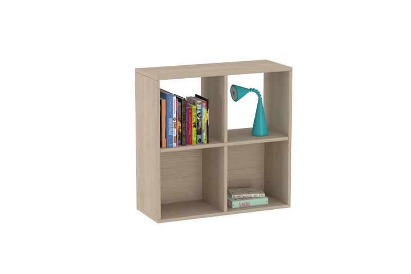 Montessori 2x2 Shelves In Oak & acacia laminate