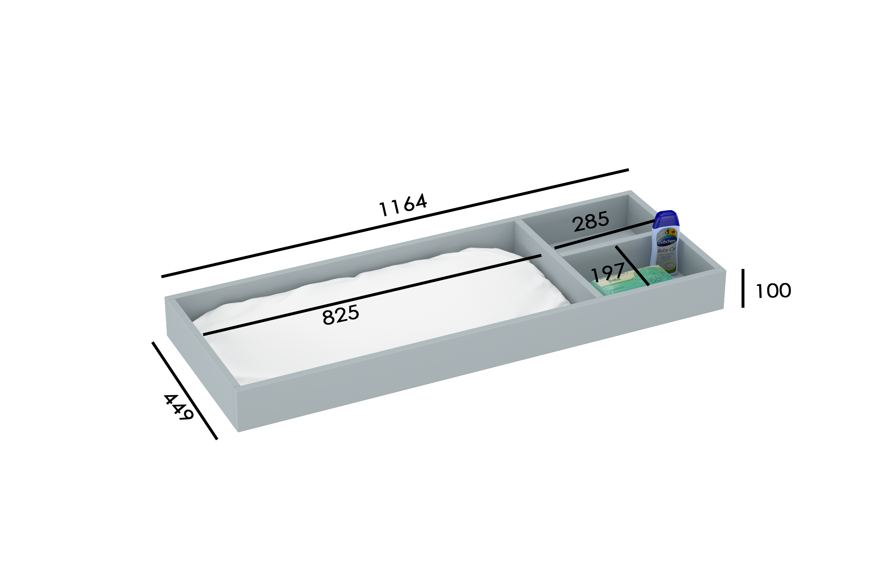 Removable Changing Tray Large
