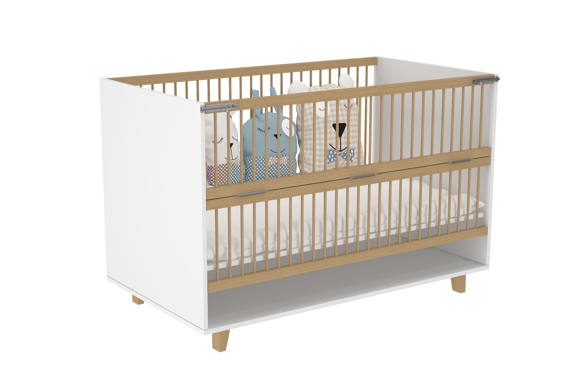 5 in 1 Elegant Crib with Folding Sides