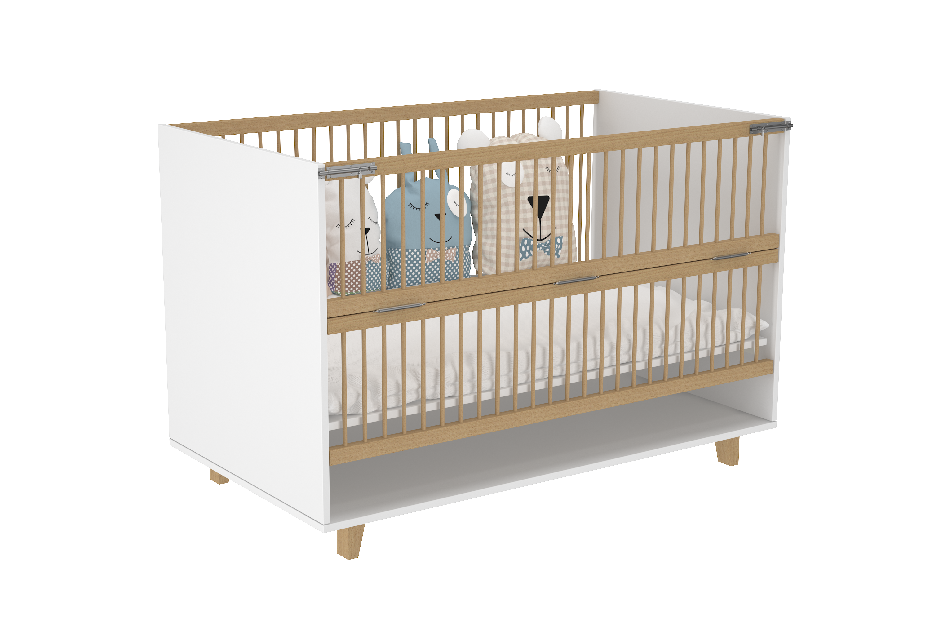 5 in 1 Elegant Crib with Folding Sides