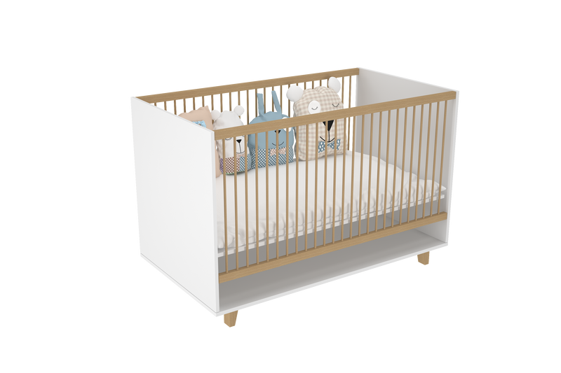 Slim top baby cot