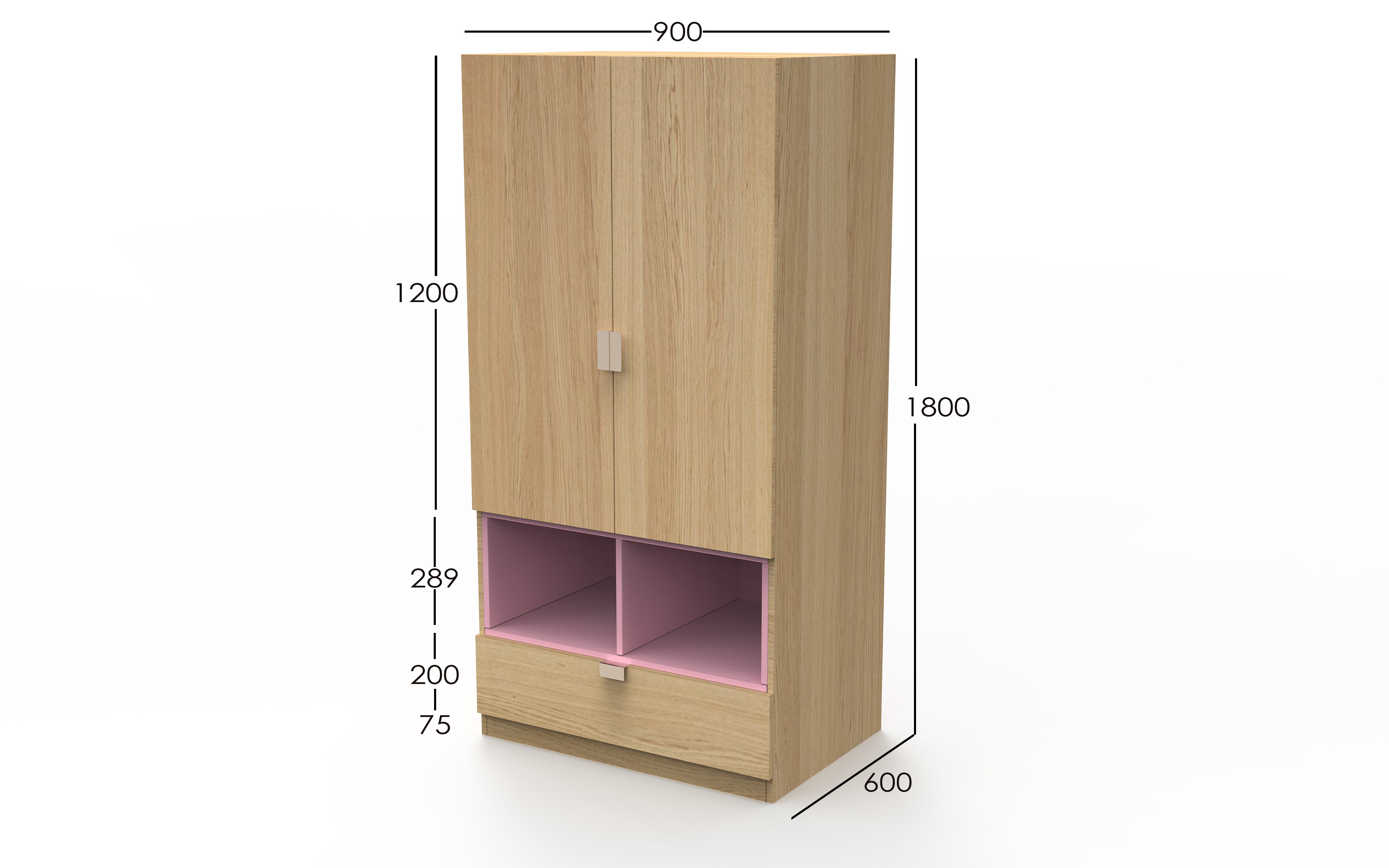 Oakmore 2 Door Wardrobes